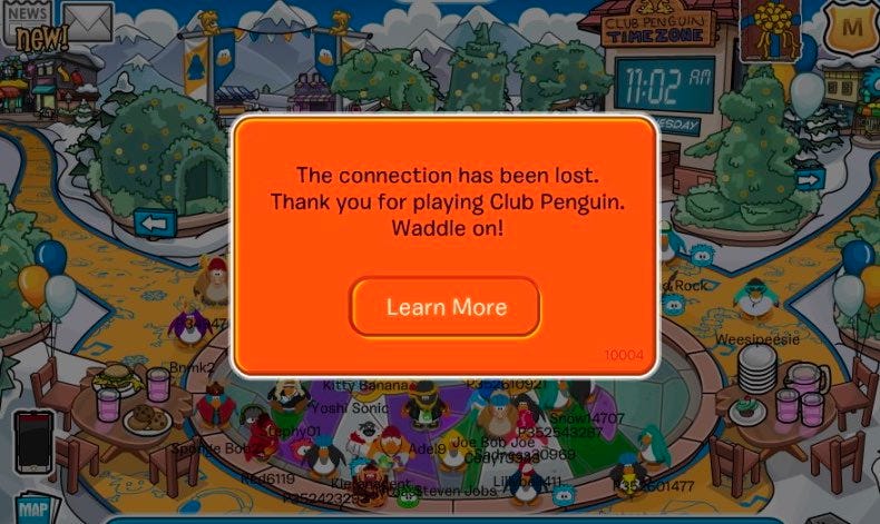 last screenshot of club penguin